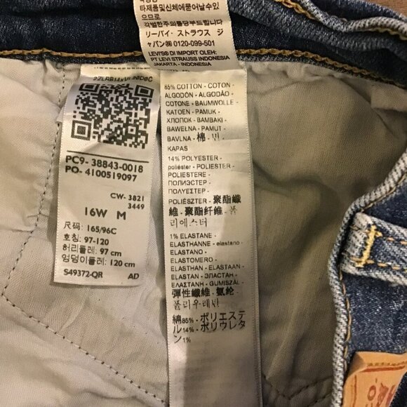 Levi’s 16W Ribcage Straight Ankle Women’s Jeans High Rise Button Fly Stretch - Picture 8 of 10